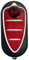 Chiave Tutti I Colori per Telecomando Alfa Romeo Mito Giulietta Guscio con Lama a 3 Tasti + Logo (Rosso+Logo Scuro)