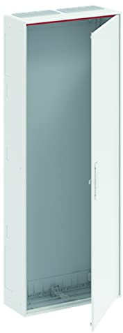 Messschrank A29, aus Stahl und Kunststoff, pulverbeschichtet, mit Tür, IP44, Weiß, 21,5 x 55 x 140 cm