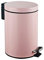WYRKYP Poubelle D'Intérieur 12L, Poubelle Domestique En Acier Inoxydable de Couleur Unie, Poubelle de Type À Pédale de Cuisine, Poubelles Intérieures/Extérieures,Rose,12L