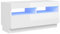 vidaXL TV Schrank mit LED-Leuchten Lowboard TV Möbel Tisch Board Sideboard Fernsehtisch Fernsehschrank HiFi-Schrank Hochglanz-Weiß 80x35x40cm