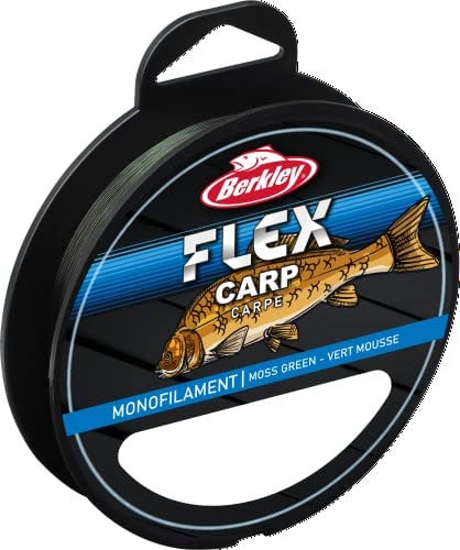 Berkley Flex SS monofile Karpfenschnur – stark, wenig Drall, leicht zu knoten, abriebfest, sinkend – perfekt für den Karpfenangler!, moosgrün