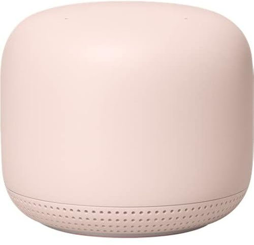 Google Nest WiFi - Router AC2200 (seconda generazione) e sistema Wi-Fi a rete punto di accesso aggiuntivo (solo punto di accesso, router venduto separatamente, nebbia (sabbia)