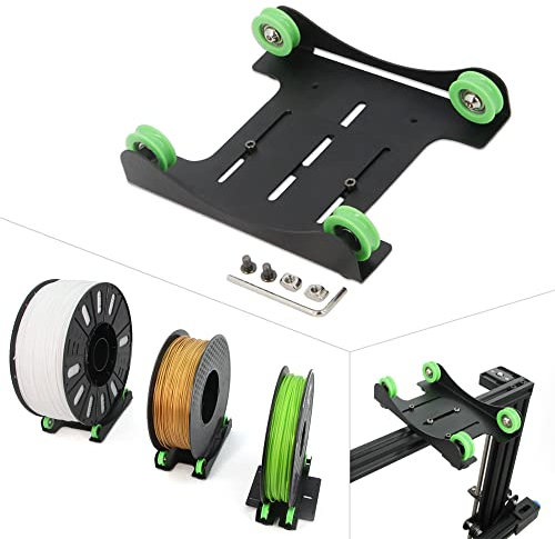 Yeebyee 3D-Drucker-Filamenthalter, universal, verstellbares Material, Regal, feste Stützwanne, Halterung mit Lagerrolle, für PLA ABS 0,5 kg-3 kg, alle 3D-Drucker-Filament