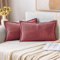 MIULEE 2er Set Kordsamt Kissenbezüge Samtkissen Weich Dekokissen Dekorativ Kissenbezug Modern Kissenhülle Sofakissen Zierkissen Couchkissen für Wohnzimmer Schlafzimmer Marmelade 40x60 cm