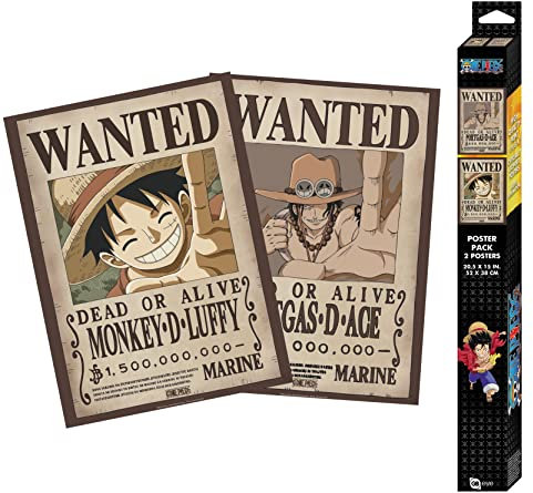 GB Eye - ONE PIECE Set 2 Chibi Posters Wanted Luffy & Ace
