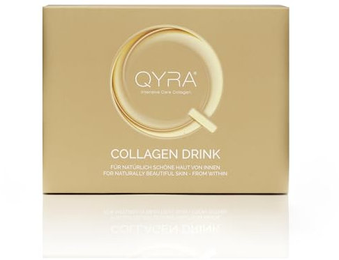 Qyra Boisson de collagène – 21 ampoules | Verisol peptides de collagène, peptides de collagène pour cheveux solides, ongles forts, peptides de collagène prêts à boire dans des flacons pratiques