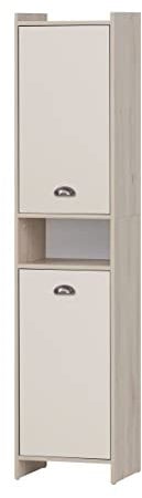 Schildmeyer Hochschrank Lindholm 155292, Sandeiche Dekor/Cremebeige, 40,2 x 33 x 176,3 cm