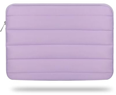 FIREDOG Puffy Laptophülle 33-35,6 cm, Tragetasche für MacBook Pro 14 Zoll Laptophülle, MacBook Air M2 Sleeve 13 Zoll, iPad Pro 12,9 Zoll (Violett)
