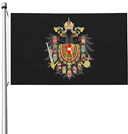 Hongrie Armoiries Autriche Drapeau 3x5 Ft Décoration Extérieure Bannière Yard Drapeau Avec Œillets