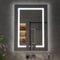 Warmiehomy Bathroom Mirror Cabinets with LED Lights,500x700mm 3 Color Illuminated Bathroom Mirror Cabinet with Shaver Socket Touch Switch Demister Pad