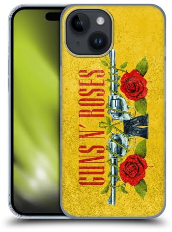 Head Case Designs Offizielle Guns N' Roses Pistolen Vintage Harte Rueckseiten Handyhülle Hülle Huelle kompatibel mit Apple iPhone 15