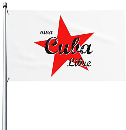 Garten Flaggen Viva Cuba Libre Kostenlose Kuba-Flagge Garten Fahnen Durable Außenbanner Verblassen Beständig Dekorative Fahnen Für Rasen Hof Home 90x150 cm