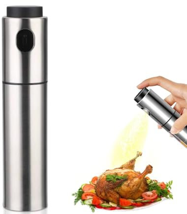 Pulvérisateur D'huile De Cuisine De 100 Ml, Bouteille De Pulvérisation D'huile En Acier Inoxydable Huile D'olive Vinaigre Sauce Pompe À Huile Distributeur D'huile Mister Spray Kitchen Cooking Tools