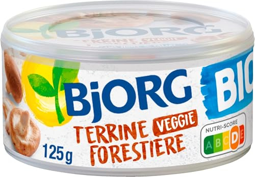 BJORG - Terrine Forestière Bio Recette Veggie 125 G - Terrine Végétarien Sans Huile De Palme - 1 Boîte (Lot de 5)