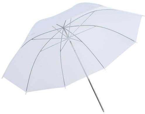 Camnoon Paraguas reflector de luz de fotografía de 50 cm, blanco suave, paraguas de estudio para fotografía, accesorio difusor de paraguas