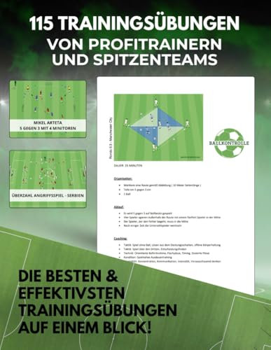 115 Fußballtrainings Übungen von Profitrainern und Spitzenteams