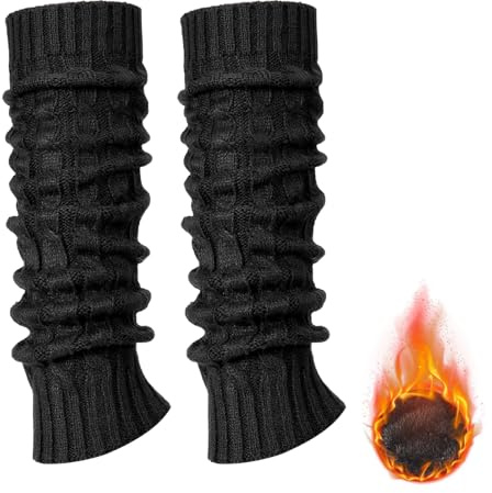 YUEXNKO Warme Stulpen Damen mit Wolle Leg Warmers Stulpen Damen Beinwärmer Für Leg Beinstulpen Damen für Winter Beine Beinlinge Frauen Modisch und Vielseitig Warm für Winter Frühling und Herbst