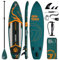 GENREEN Stand-Up Paddle Boards, 11ft Inflatable Paddle Board with SUP Accessories, Non-Slip Deck, Dual PVC Layer, 3 Fin, 33 in Extra Wide Stable All-Around Paddleboard for Youth & Adults(Jungle Green)