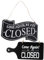 TOPBATHY 2Pièces Bois Ouvert Fermé Double Face Lot De Signe Vintage Pour Magasins Cafés Restaurants Décoration Pratique