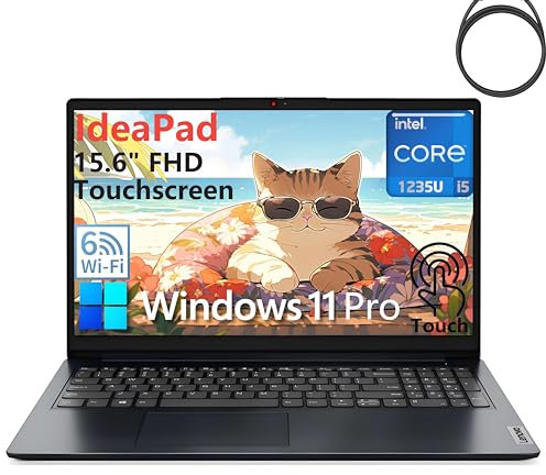 Lenovo Ideapad Ordinateur portable, ordinateur FHD à écran tactile de 15,6, processeur Intel 6 cœurs (Beat i5-1155G7), 40 Go de RAM DDR4, SSD PCIe de 1 To, WiFi 6, Type-C, HDMI, gris nuage, Windows