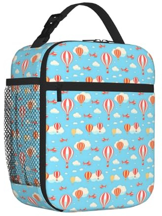 Anceky SkyPlane Sky Plane Lunchtasche, blaue Lunchbox für Damen und Herren, isolierte Kühltasche für Büro, Picknick, Reisen