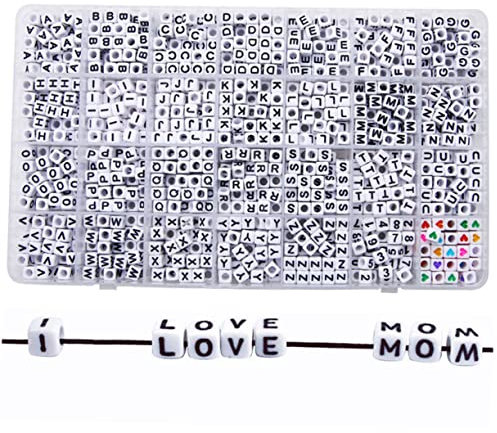 Gadpiparty Acrylperlen Zum Basteln Lose Buchstabenperle Und Alphabetperlen Perlen Zur Armbandherstellung Diy-schmuckperlen Für Heimwerker