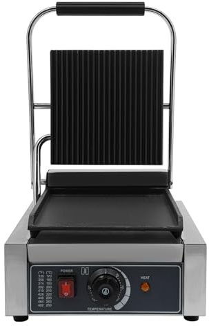 1800w 220v Catering Waffle Maker, Commercial Electric Panini Press, Adjustable Temperature 50-300°c, For Grill Bread, Panini Sandwiches, Hamburgers, Chicken, Beef, Vegetables