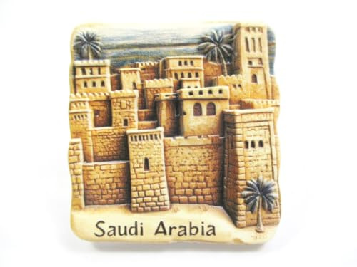 Saudi Arabien Poly Magnet Souvenir Arabia Palmen Drayage Ancient City (te24)
