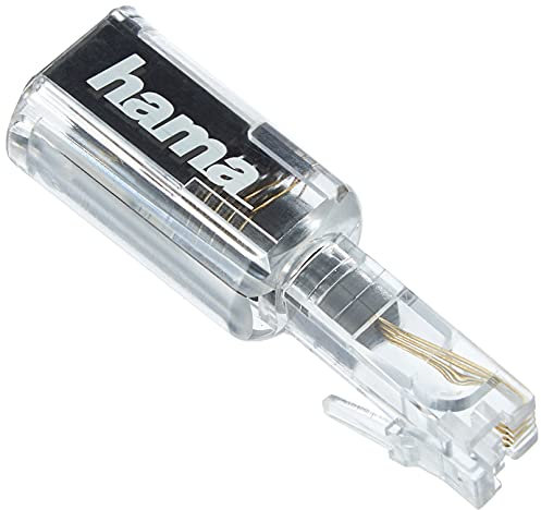 Hama Anti-Twist-Adapter zum Entwirren von Telefonkabeln (Untangler, 360° drehbar) transparent/schwarz