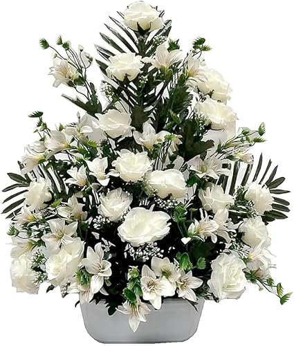 LBA Centro de Flores Artificiales para Cementerio, Preparado para Introducir en los Botes de Tumbas o Nichos.