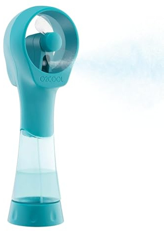 O2COOL Elite Battery Powered Handheld Water Misting Fan (Teal)