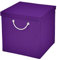 Stick&Shine 4X Aufbewahrungs Korb Lila Faltbox 15 x 15 x 15 cm Regalkorb faltbar mit Kordel und mit Deckel