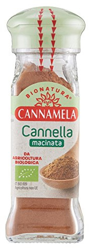 Cannamela, Linea Bionatura, Cannella Macinata, Ideale per Strudel e Torte di Mele, Confezione da 6 x 42 g