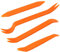 QitinDasen 4Pcs Professionell Kfz Innenraum Demontage Werkzeug, Auto Zierleistenkeile Set, Auto Türverkleidung Audio Refit Ausbauwerkzeug, Stereo Radio Innenbeleuchtung Reparier Werkzeug (Orange)