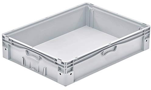 Eurobehälter 800x600x175 mm, Großbehälter, Euro-Norm, Große Kunststoffbehälter, Industrie- und Lagerbox, 1 St, Grau