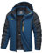 TACVASEN Casual Jackets for Men Warm Fleece Jacket Mountain Ski Parka Outdoor Cotton Windbreaker Jacket , Denim Blue, XL