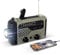 LAMA Solar Radio AM/FM Kurbelradio Notfallradio 2000mAh Powerbank USB Aufladbarer mit Handkurbel Dynamo LED Lampe Leselicht SOS Alarm für Ourdoor Wandern Camping Survival Reisen Notfall Armeegrün