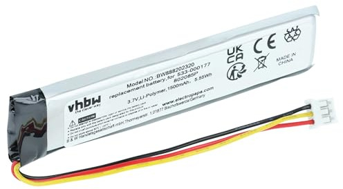 vhbw Akku Ersatz für Logitech 533-000177 | kabellose Tastatur (1500 mAh, 3,7 V, Li-Polymer)