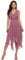 Ever-Pretty Robe de Cocktail Longue Femme Asymétrique Col en V en Mousseline de Soie Plissé Classique Orchidée 38