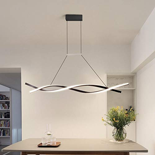 Hängeleuchte Hängelampe Esstisch Höhenverstellbar LED Pendelleuchte Esszimmer Lampe Esstischlamp Wohnzimmerlampe Modern Welle Design Deko Decken Hängend Leuchte für Schlafzimmer Flur Balkon Hotel Bar