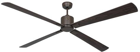 CasaFana Energiespar Deckenventilator mit Fernbedienung Eco Neo III 180 cm Bronze Flügel Nussbaum/Kirschbaum