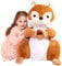 IKASA Groß Eichhörnchen Kuscheltier Riesen Stofftier,60cm Gross Plüschtier Riesige Plüsch Spielzeug Weich Jumbo,Geschenk für Kinder