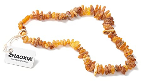 Bernsteinhalsband für Hunde und Katzen - 100% natürliche baltische Bernsteinperlen - 26cm