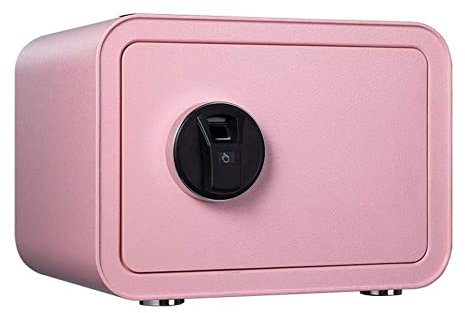 Tresor, feuerfest, wasserdicht, Tresor, Tresor, Tresor, Geldschrank, Schranktresor, Büro, Haushalt, klein, Mehrfarbig, 3 (Kaffeebraun) (Rosa)