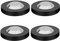 Monosaudio Speaker Spike Pad Stainless Steel 49x13mm HiFi Audio Feet Speaker Pads Speaker Isolation Feet Subwoofer Vibration Pads for Speaker/Audio Equipment/Amplifier/DAC/CD/Player (4Pcs Black)