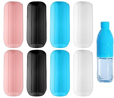 8 auslaufsichere Flaschenhüllen aus Silikon, unverzichtbar für Reisen, Staub- und auslaufsichere Schutzhüllen für Kosmetika und Hautpflegeprodukte (weiß, rosa, himmelblau, schwarz)