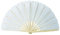 FANSOF.FANS Large Rave Folding Handheld Chinese/Japanese Fan Women Girls Rave Accessories for Music Festivals Burlesque Pride Outfits Clack Fan (White)