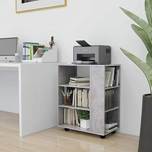 vidaXL Rollschrank Beton grau 60x35x75 cm Holzwerkstoff