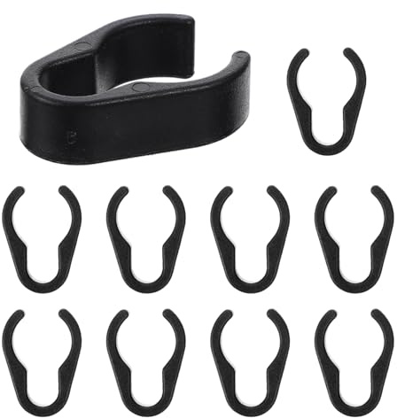 Amosfun 10St Mikrofon Kabelhalter - Robuste Und Flexible Kabelklemmen FüR MikrofonstäNder, Ideal FüR Zuhause, BüHne, Schwarz