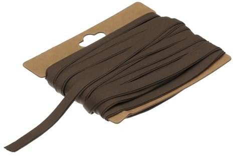 QUARKZMAN 1/4 Doppelt Gefaltetes Schrägband Baumwolle Kontinuierliches Bias Klebeband für Nähen Säumen Quilten Saum Binden Handwerk (Braun 12 Yards)